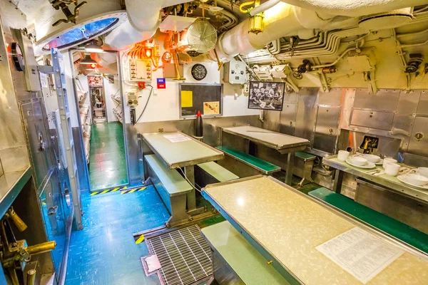 stock image Submarine kitchen dining room