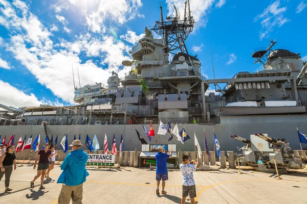 USS Missouri flaggor — Stockfoto