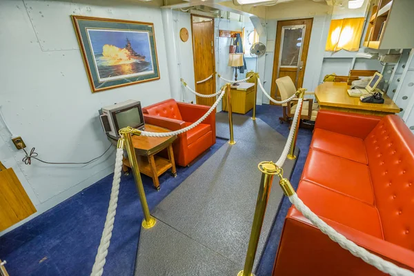 Oorlogsschip commandant cabine — Stockfoto