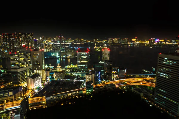 Tokio paisaje urbano y Odaiba Skyline — Foto de Stock