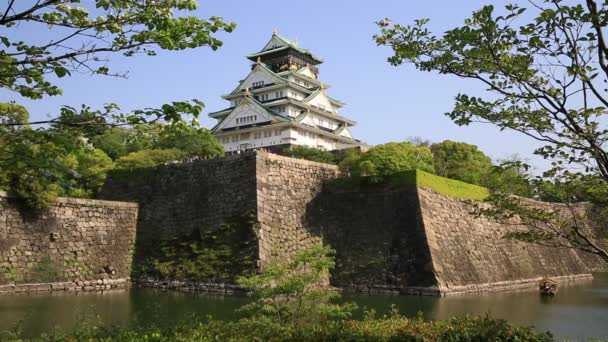 Osaka castle, Japonia — Wideo stockowe