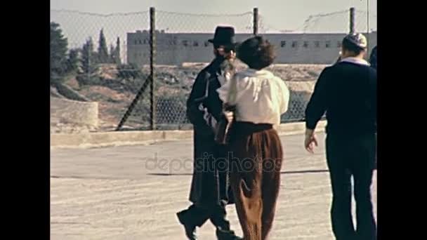 Eski moda Jerusalem — Stok video