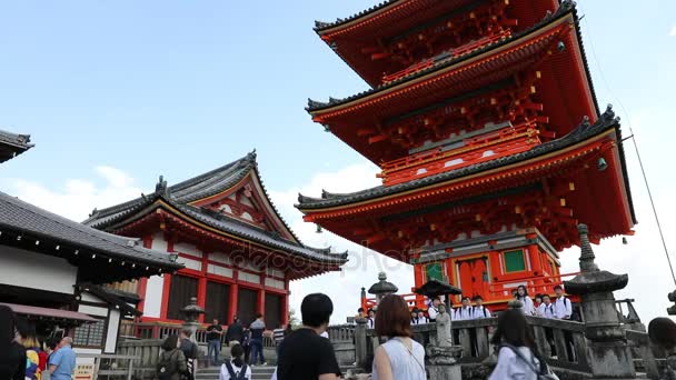 Kuil Kiyomizudera Kyoto — Stok Video