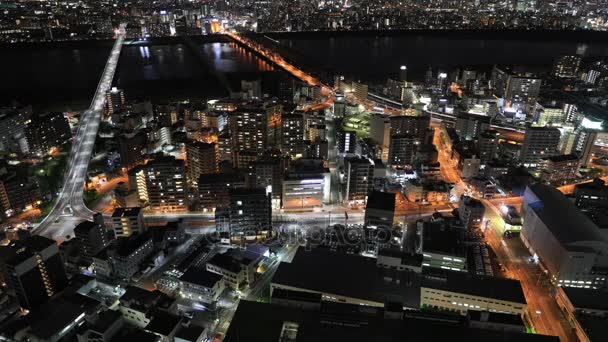 Osaka horizonte timelapse — Vídeos de Stock