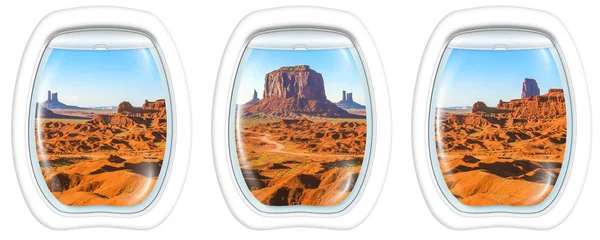 Małe, okrągłe okna na Monument Valley — Zdjęcie stockowe