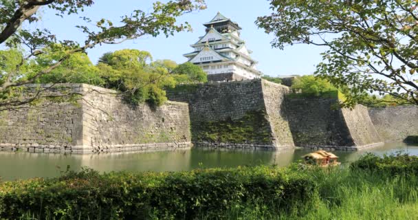 Turist tekneleri Osaka — Stok video