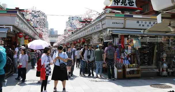 Nakamise-dori w Asakusa — Wideo stockowe