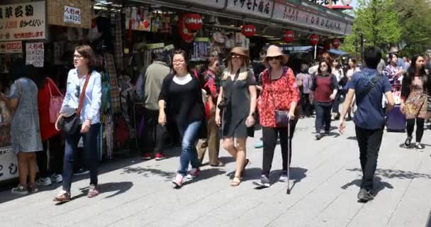 Nakamise-dori Asakusa Tokio — Vídeo de stock