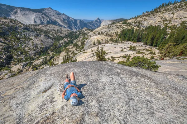 Break efter Yosemite vandreture - Stock-foto