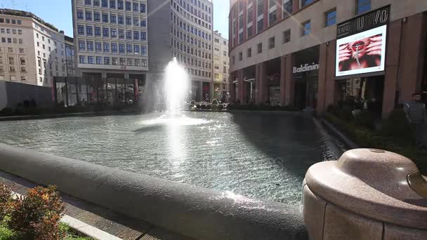 广场圣巴比拉喷泉 — 图库视频影像