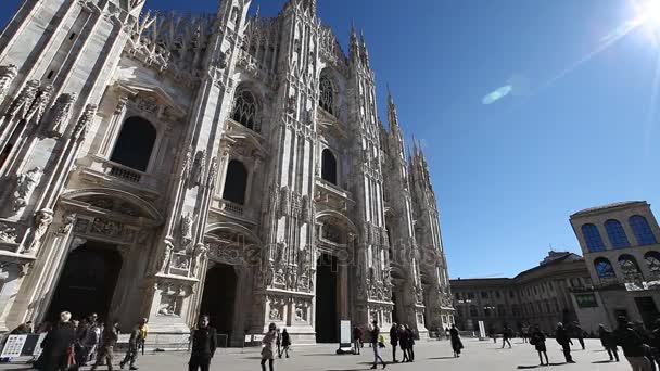 Lado izquierdo Milan Dome — Vídeos de Stock