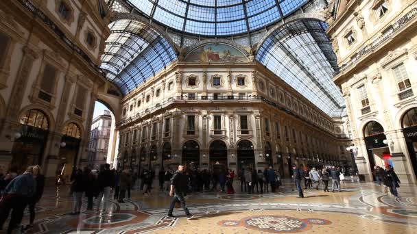 Cúpula de la Galería Vittorio Emanuele II — Vídeos de Stock