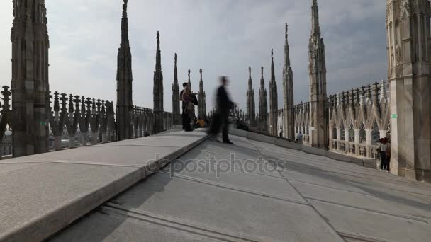Milan Domo terraza — Vídeo de stock