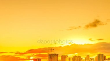 Hawaii sıcak günbatımı gökyüzü