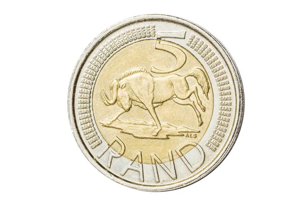 Moneta sudafricana da 5 rand — Foto Stock