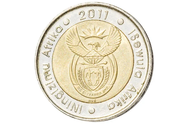 Пятирандовая монета ЮАР — стоковое фото