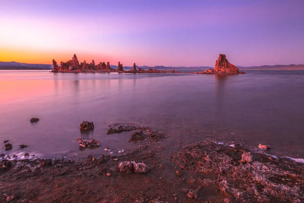 Pôr do sol do lago Mono — Fotografia de Stock