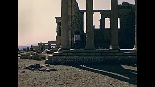 Erechteion Griekse tempel — Stockvideo