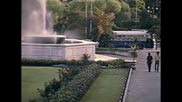 Athens city fountain — Stock Video