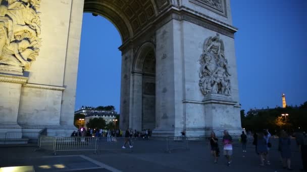 Arco del Triunfo panorama — Vídeo de stock