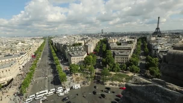 Eiffel-torony városkép — Stock videók