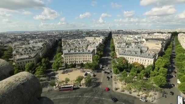 Arch of triumph panorama — Stock Video