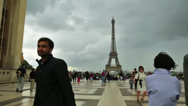 Praça Place du Trocadero — Vídeo de Stock