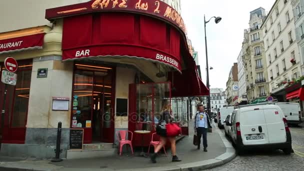 Cafe deux moulins Paris — стокове відео