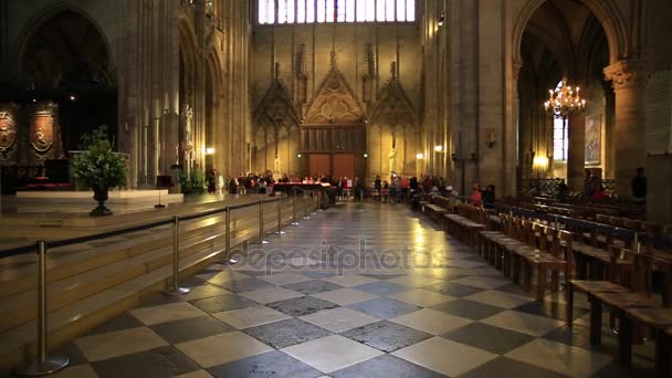 Notre Dame centrala altaret — Stockvideo