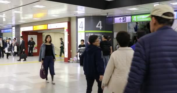 Commuters at Shinjuku Station — Stock Video
