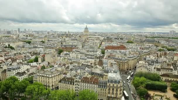 Notre Dame Paris panorama — Wideo stockowe