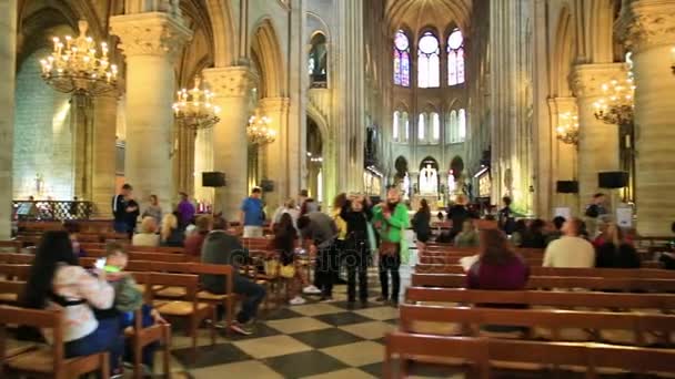 Vår Fru av Paris kyrka — Stockvideo