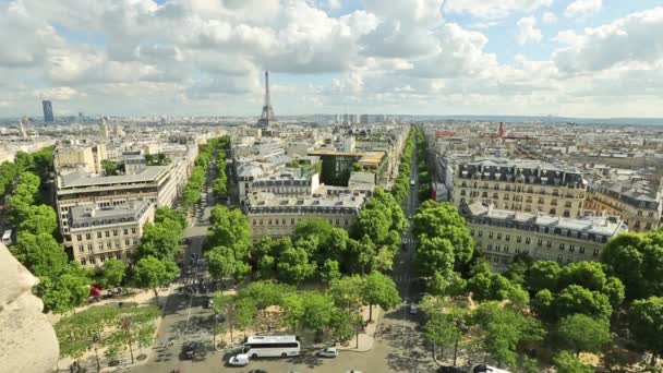 Arc de Triomphe skyline — 비디오