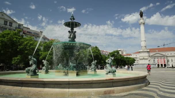 Náměstí Rossio Lisbon — Stock video