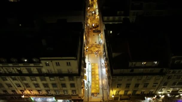Nachtsicht von Lissabon — Stockvideo