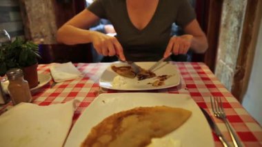 Çikolata ile Fransız crapes