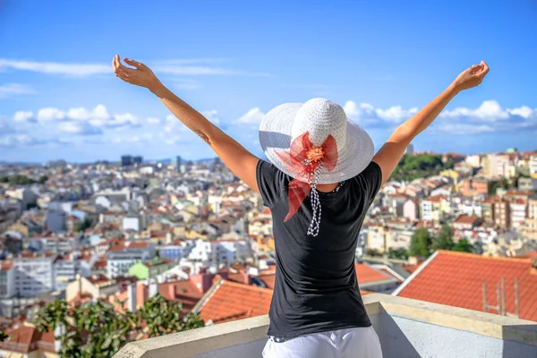 Lisbon panorama menikmati — Stok Foto