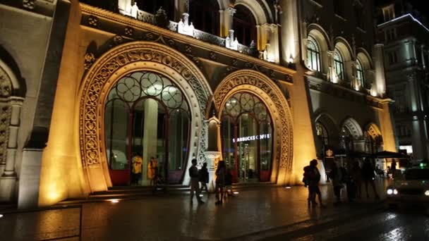 Estación Rossio noche — Vídeos de Stock