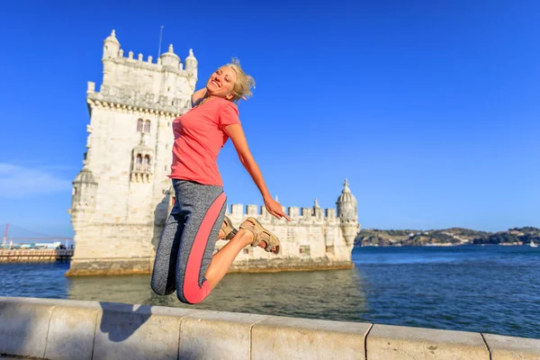 Torre de Belem jumping
