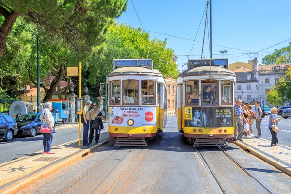 Tram 28 Lisbona — Foto Stock