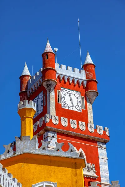 Reloj Torre Palacio de Pena — Foto de Stock