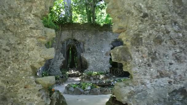 Ruinerna av kapell Sintra — Stockvideo