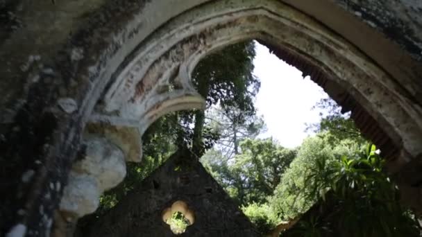 Ruinas de la capilla Sintra — Vídeo de stock