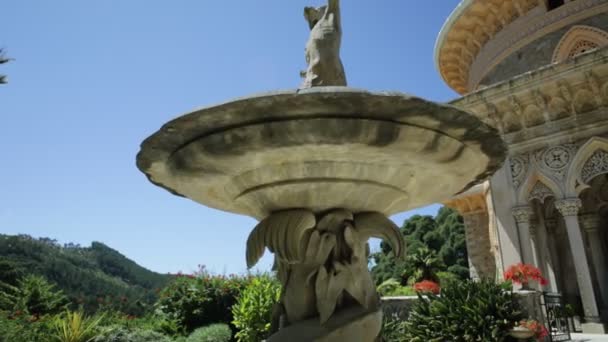 Monserrate Palace fountain — Stock Video