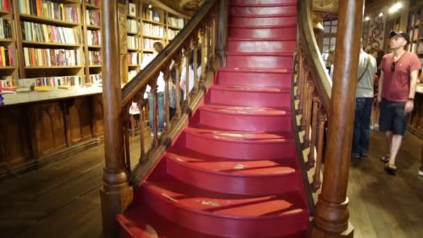 Biblioteca Lello en Oporto — Vídeo de stock