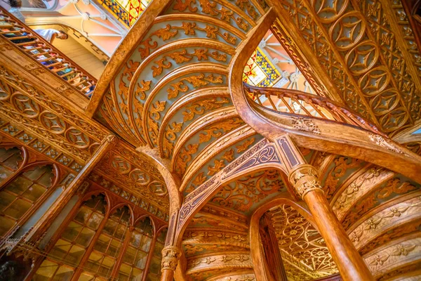 Biblioteca Lello escalera de madera —  Fotos de Stock