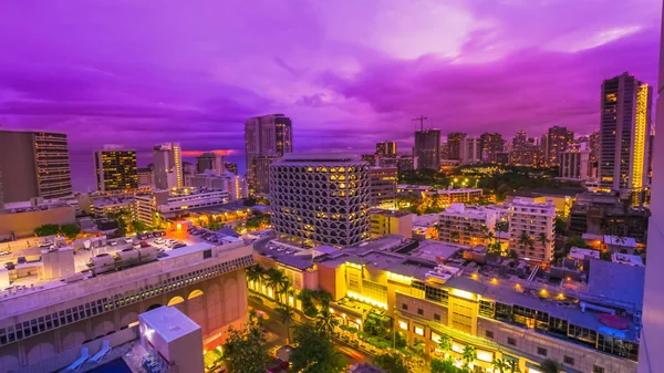 Waikiki Violeta crepúsculo — Foto de Stock