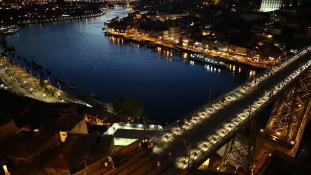 Porto günbatımı manzarası — Stok video
