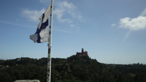 Palácio da Pena vista panorâmica — Vídeo de Stock