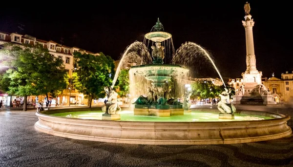 Noche cuadrada de Rossio — Foto de Stock